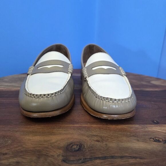 GH Bass Weejuns Colorblock Penny Loafer Women’s 7.5/8M Taupe/Off White 3998 268 - Picture 6 of 12